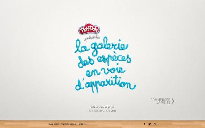 Playdoh-lagaleriedesespeces website preview