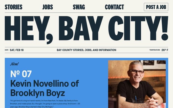 Hey, Bay City! website preview