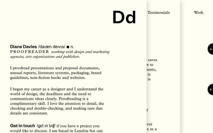 Dd-proofreader website preview