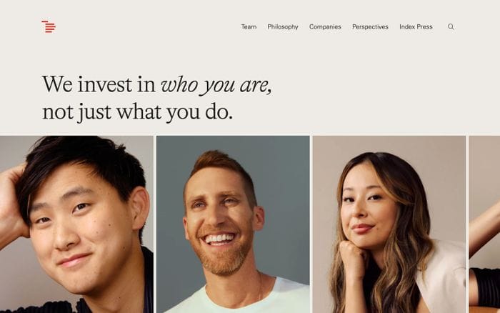 Index Ventures website preview