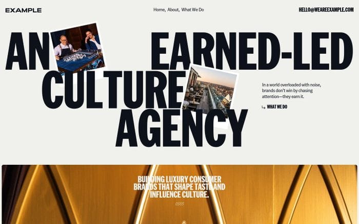 Example website preview