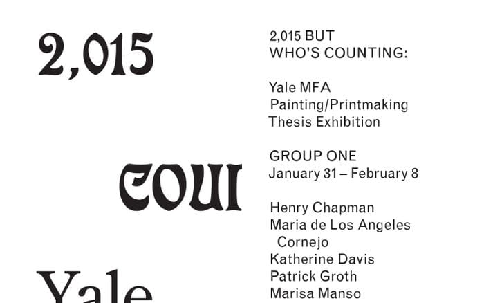 Yale Painting MFA 2015 website preview