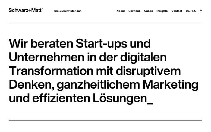 Schwarz+Matt - Gestern Werbeagentur. Heute Marketingberatung. website preview