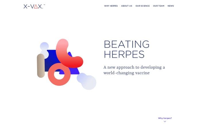 X-Vax Technology – Beating herpes website preview