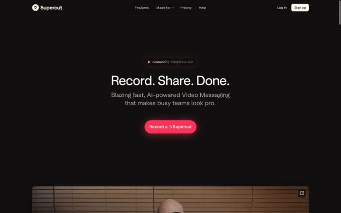 Supercut website preview