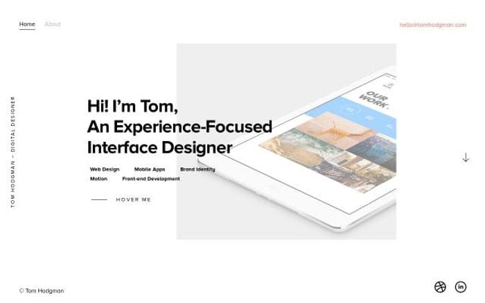 Tomhodgman website preview