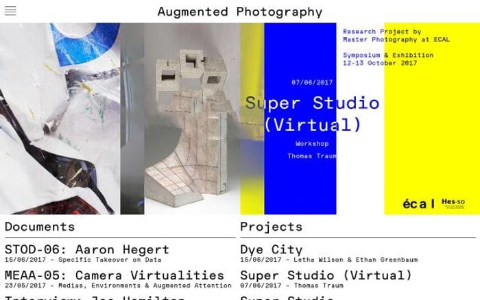 Augmented-photography website preview