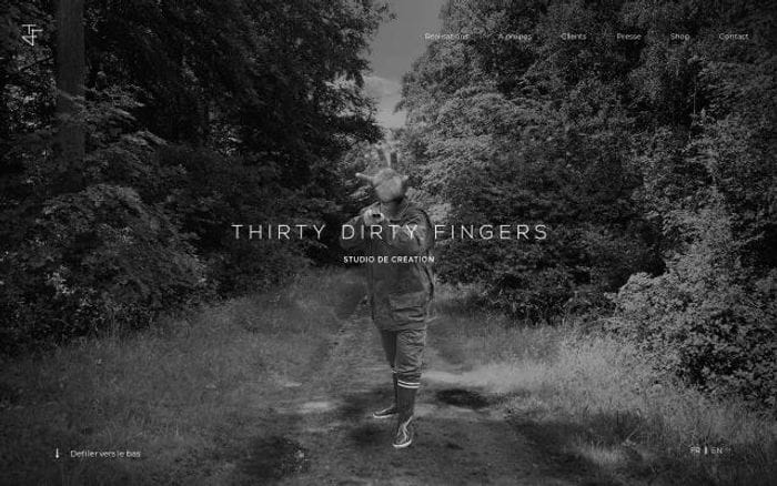 Thirtydirtyfingers website preview