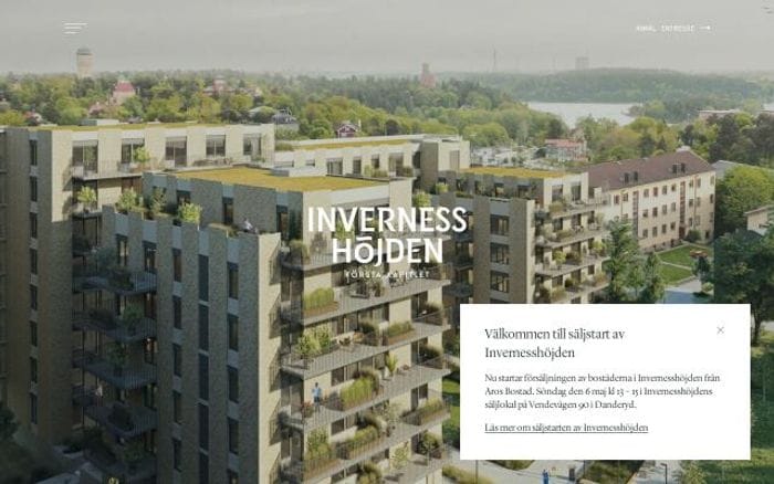 Invernesshojden website preview