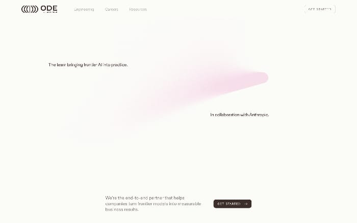 Ode with Anthropic website preview