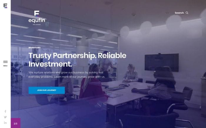 EQUFIN website preview