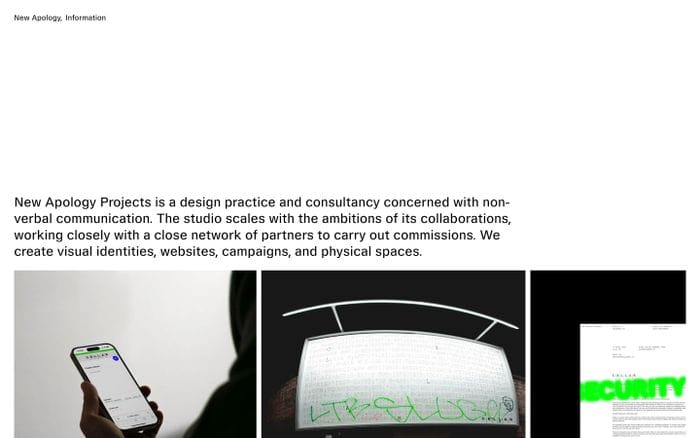 New Apology Projects website preview
