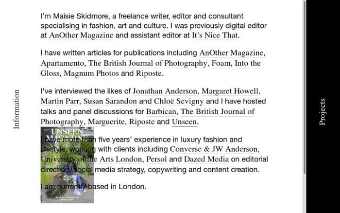 Maisieskidmore website preview