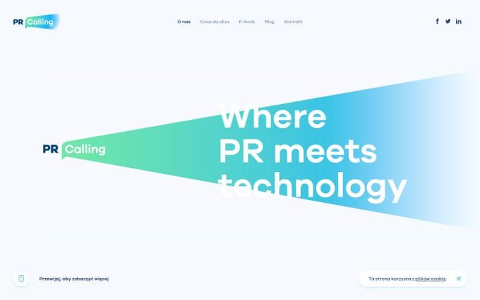PR Calling website preview