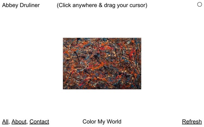 Abbey Druliner | Expressionist Abstract Artist website preview