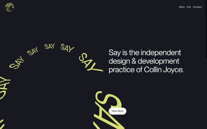 Say Studio website preview