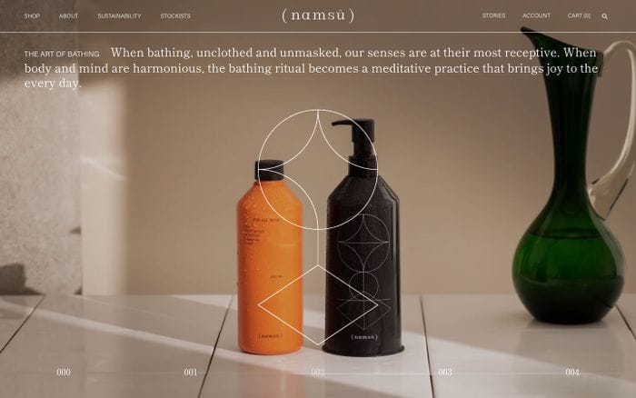 Namsû website preview