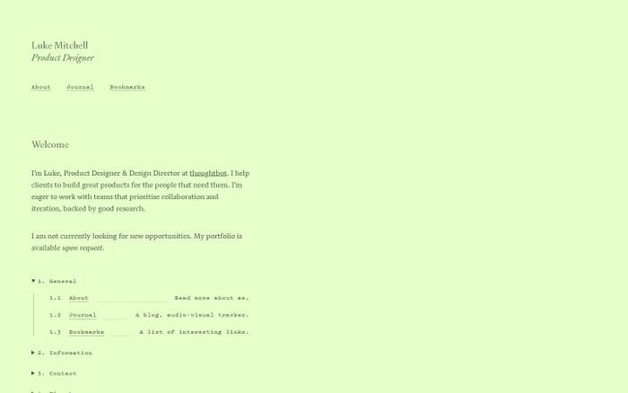 Luke Mitchell website preview