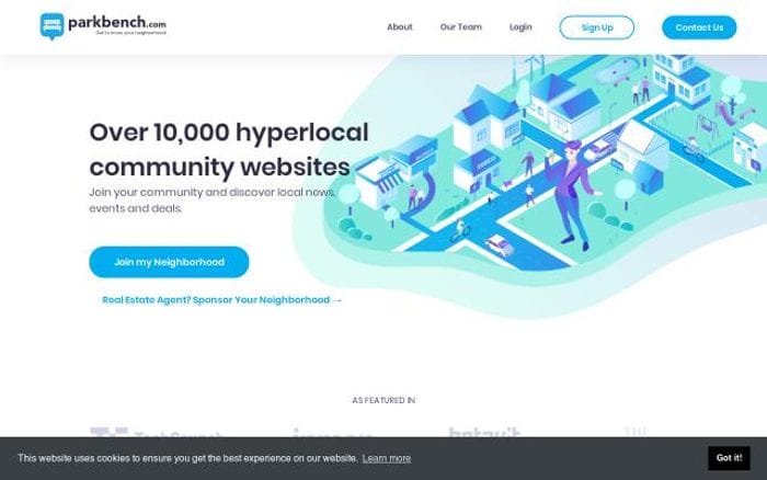 Parkbench website preview