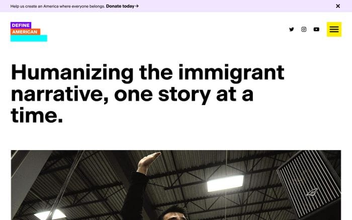 Define American website preview