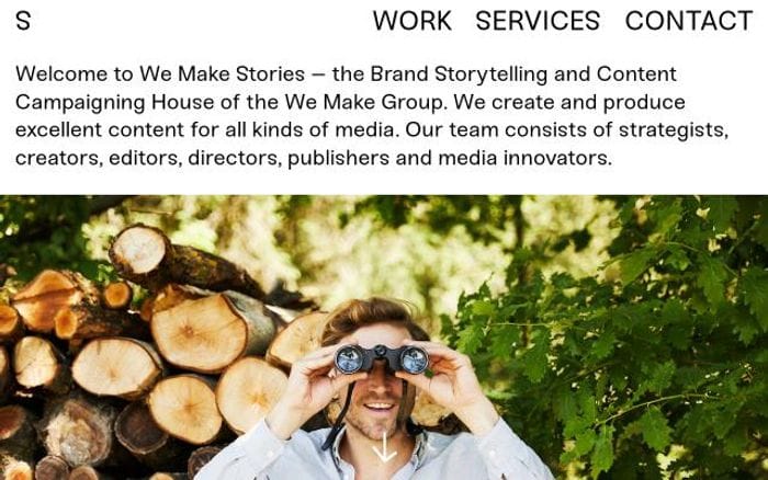 Wemakestories website preview
