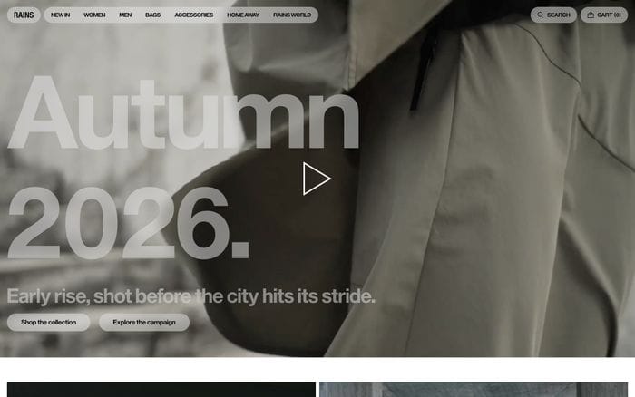 Rains website preview
