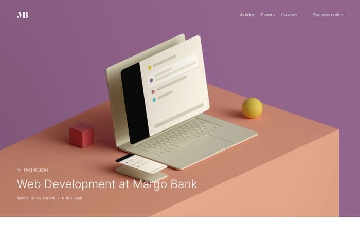 Work at Margo Bank website preview