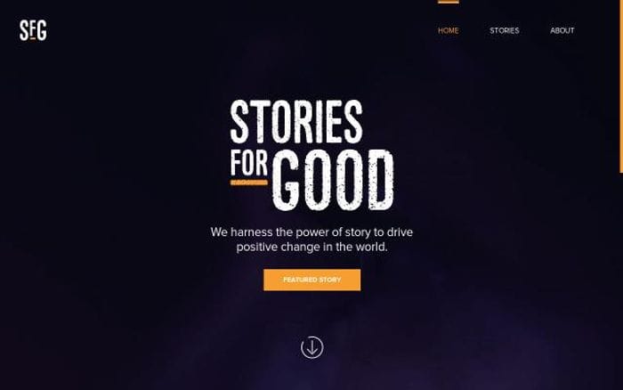 Storiesforgood website preview