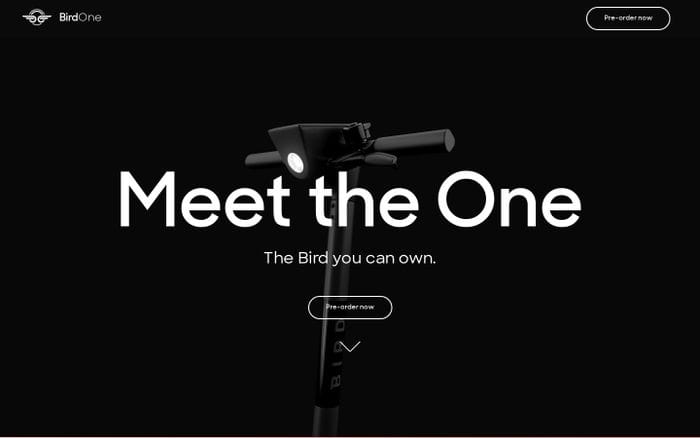 Bird One website preview