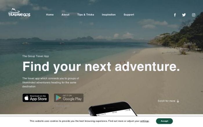 Travamigos website preview