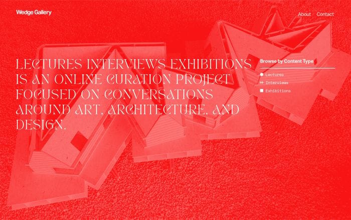 Wedge gallery website preview