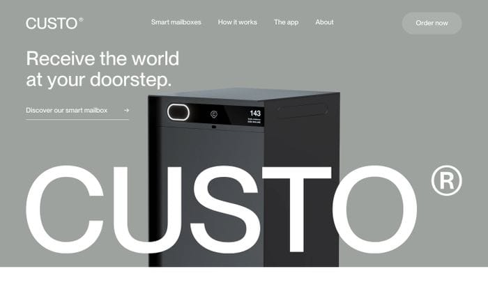 Custo website preview