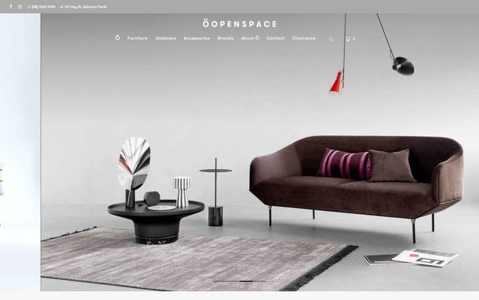 ÖOPENSPACE Furniture Design | Perth Leading Designer Furniture Store website preview
