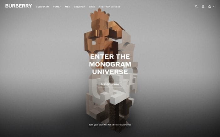 The Monogram Universe | Burberry website preview