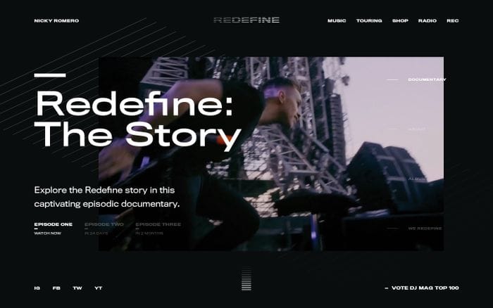 Redefine – Redefine: Nicky Romero – Official website website preview