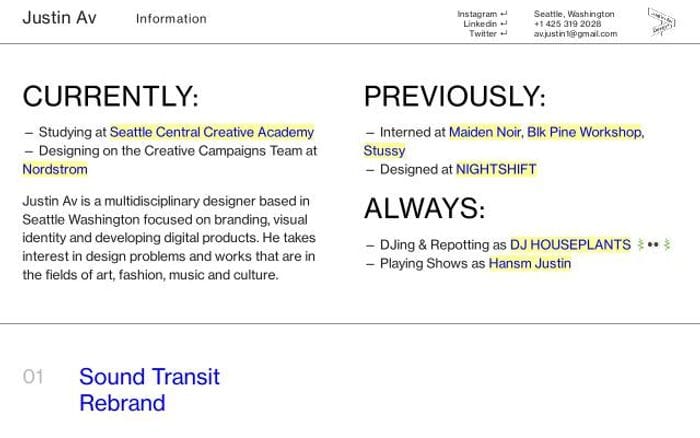 Justin-av website preview