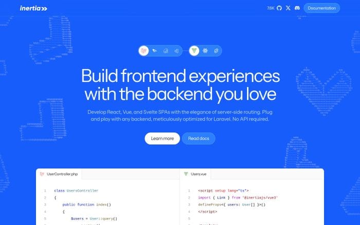 Inertia website preview