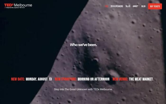 Tedxmelbourne website preview