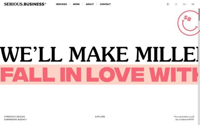 Serious business website preview