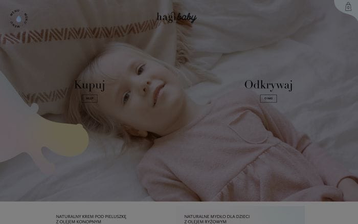 Strona główna - Hagi Baby website preview