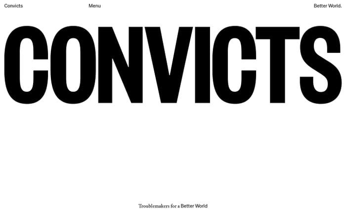 Convicts website preview