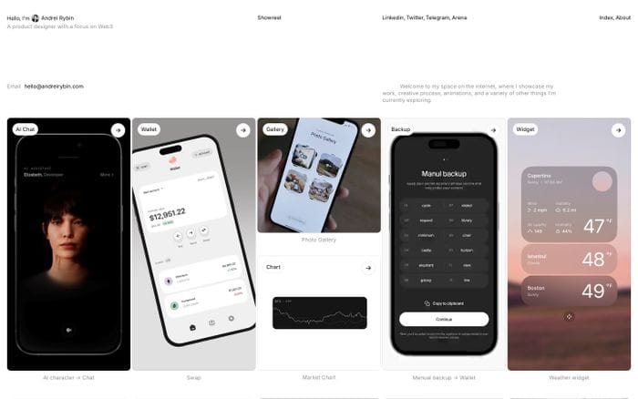 Andrei Rybin website preview