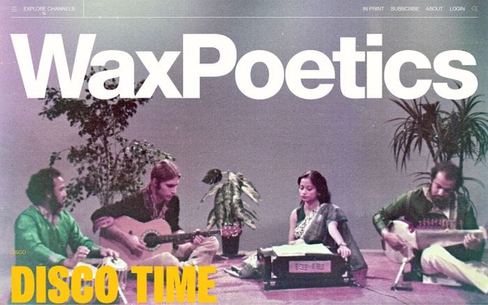 Wax Poetics website preview