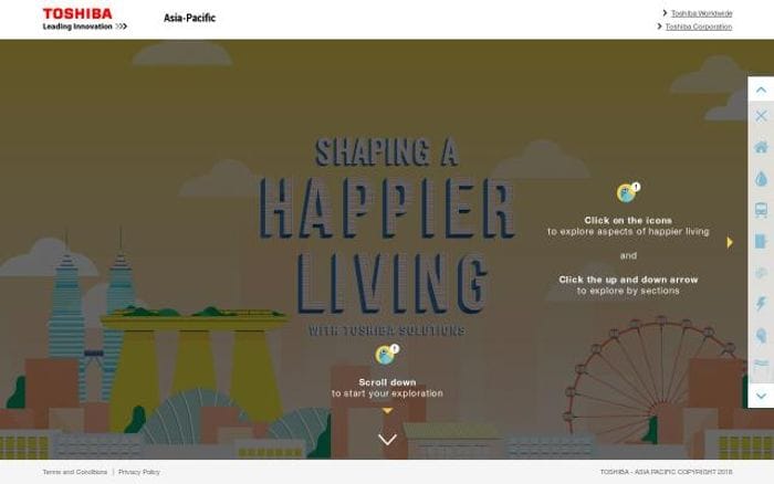 Happierlivingtoshiba website preview
