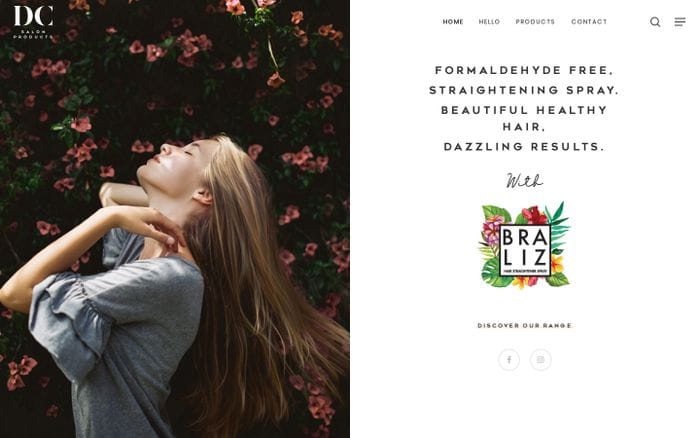 DC Salon Products -The exclusive Braliz UK Distributor website preview