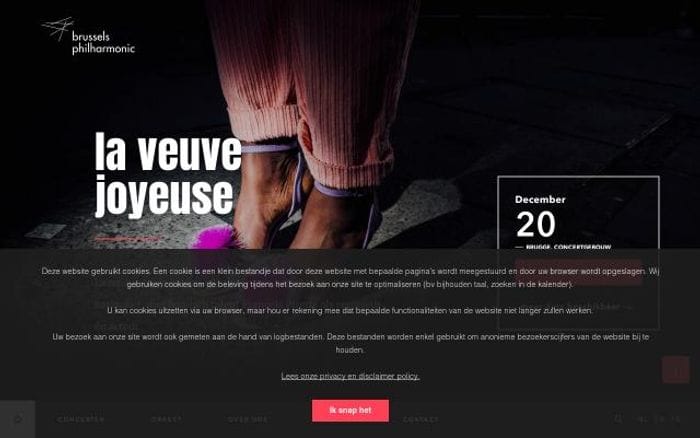 Brusselsphilharmonic website preview