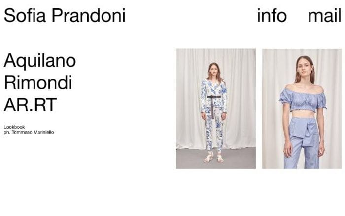 Sofiaprandoni website preview