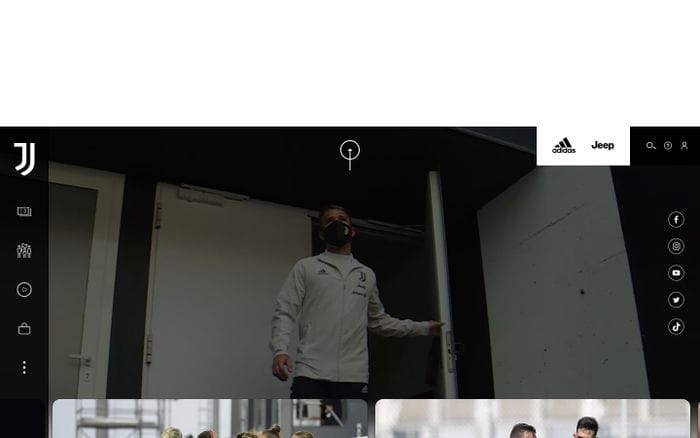 Juventus football club website preview