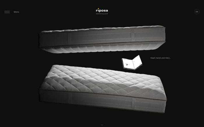 riposa Swiss Sleep | riposa.ch website preview