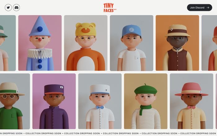 TinyFaces website preview